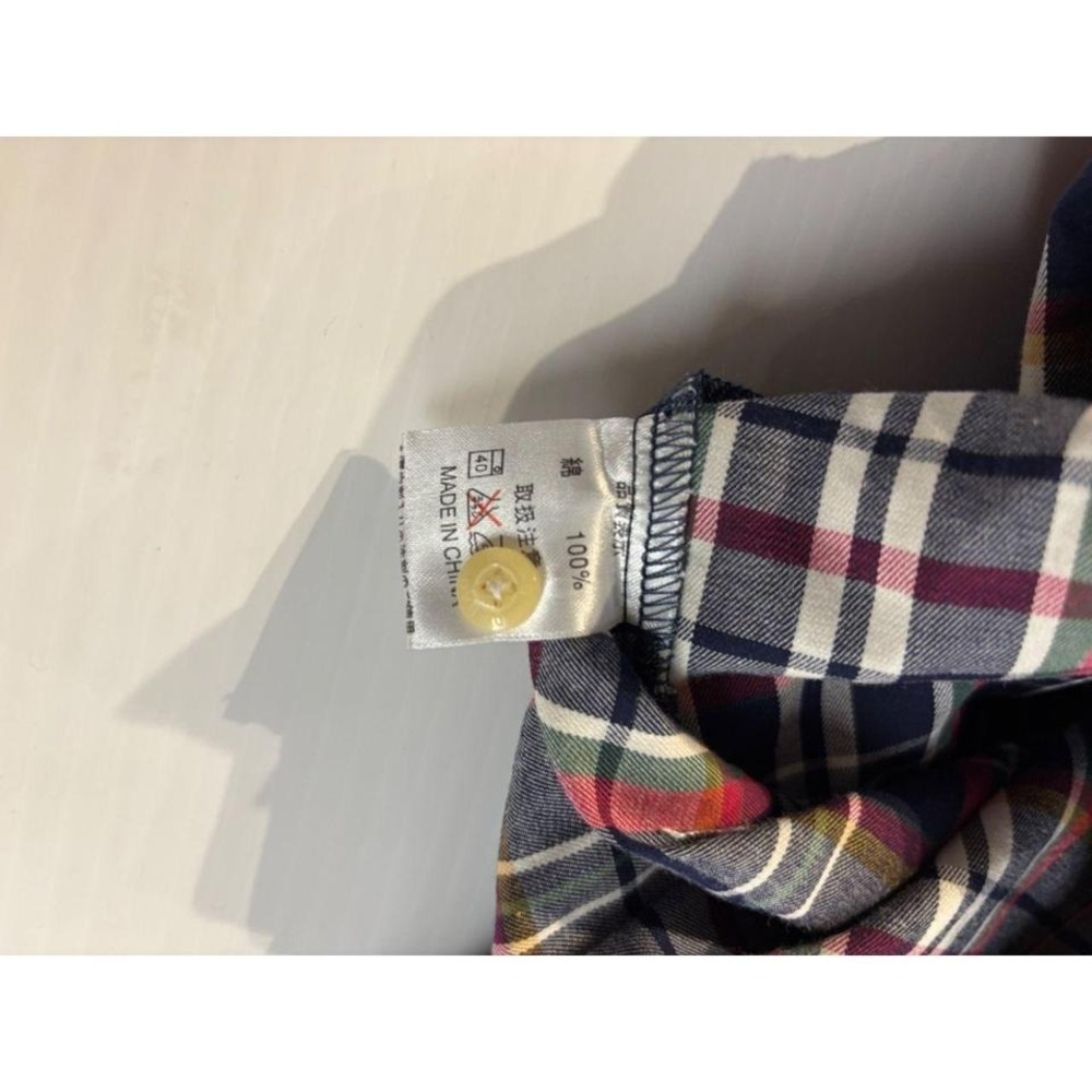 Womens Plaid Button-Up Long Sleeve Shirt Boyfriend Style Size M Multicolor - Picture 7 of 7